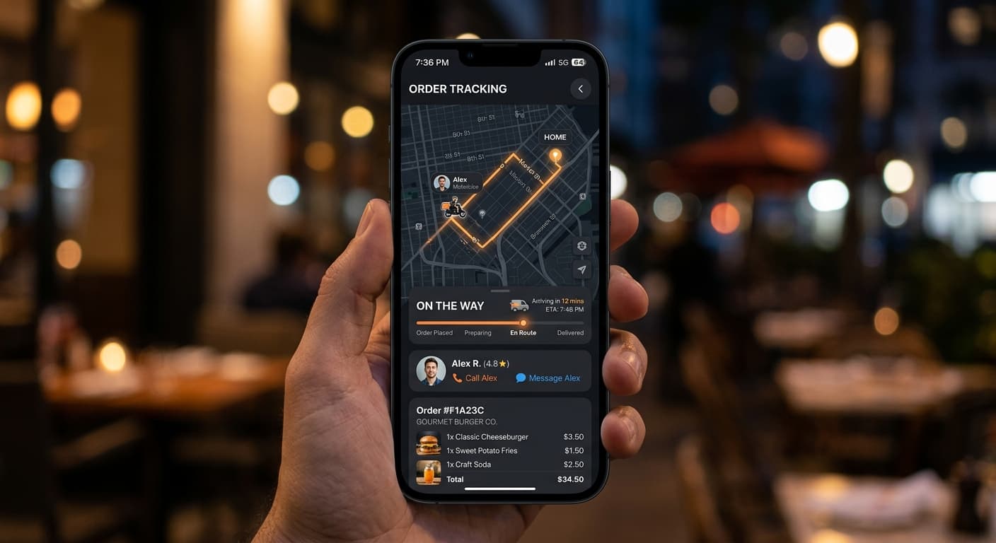 برمجة تطبيق توصيل طلبات